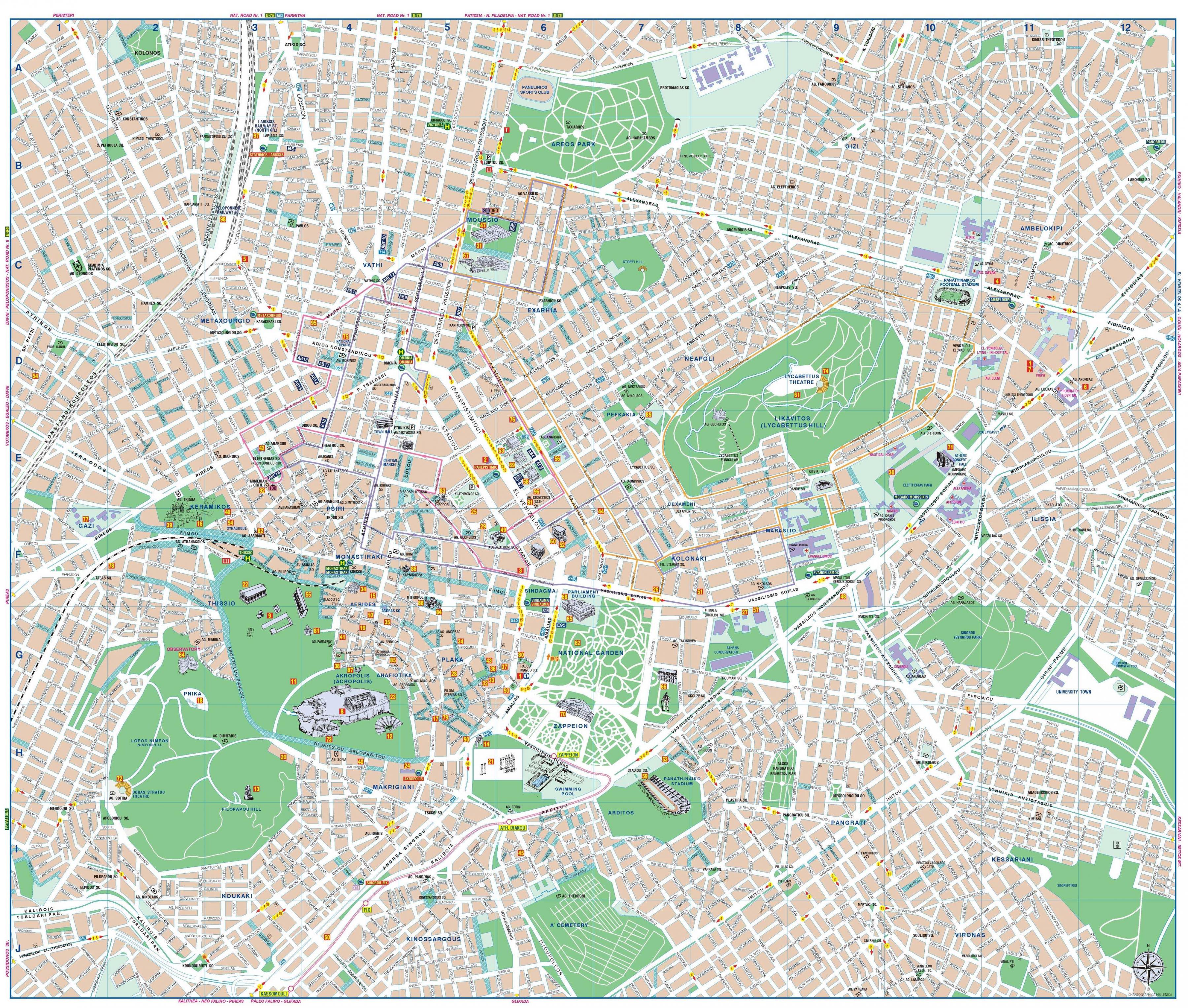 Athens Tourist Map 