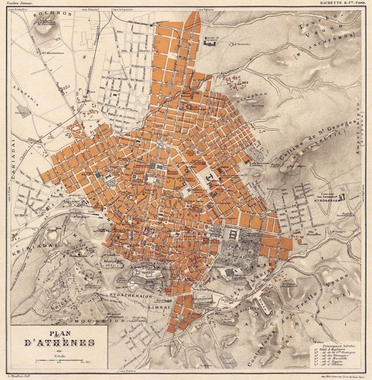 Athens historical map